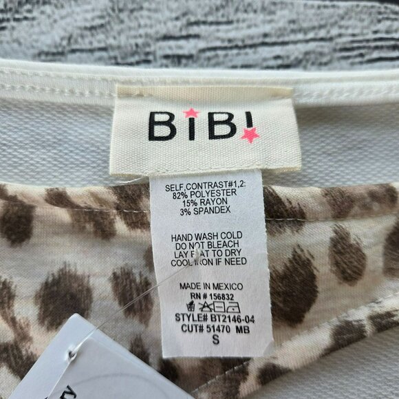 Blu Halo Boutique Women's Top Size Small RN156832 Leopard Print BIB! NWT - Picture 6 of 11